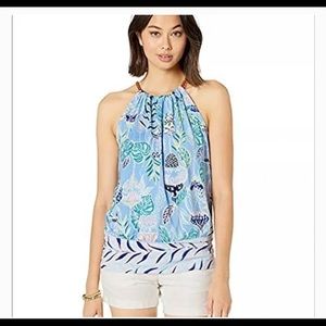 Lilly Pulitzer Bowen chain halter top- size medium NWT